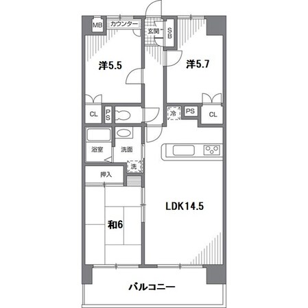 仙川駅 徒歩19分 2階の物件間取画像